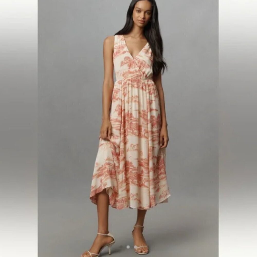NWT Reformation Farah Sleeveless V-Neck Midi Dress Anthropologie size 12